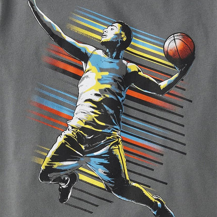 The Children's Place Boys' Sports Short Sleeve Graphic T-Shirts,multipacks, Basketball Player/Multisport Player/Soccerball/Baseball Player/Football, X-Large
