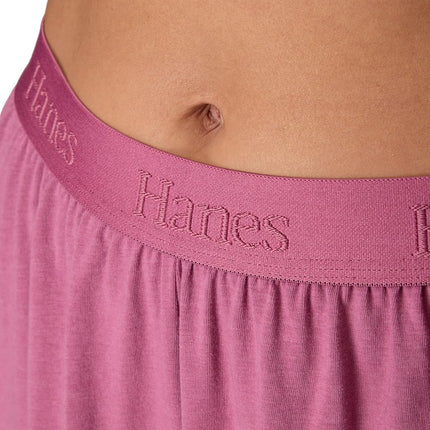 Hanes Women's Originals Sleep, 2-Pack, Comfywear Supersoft Lounge Shorts Pack, 3.25", Stargazer Grey/Mauve Mood, XS