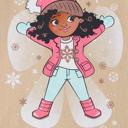 The Children's Place Baby-Girls and Toddler Girls Short Sleeve Graphic T-Shirt, Girl Snow Angel, 2T