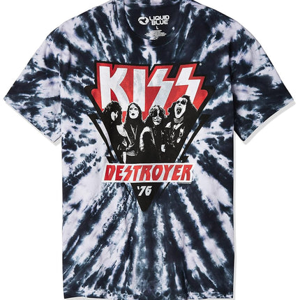 Liquid Blue Unisex's Kiss Destroyer 1976 Short Sle