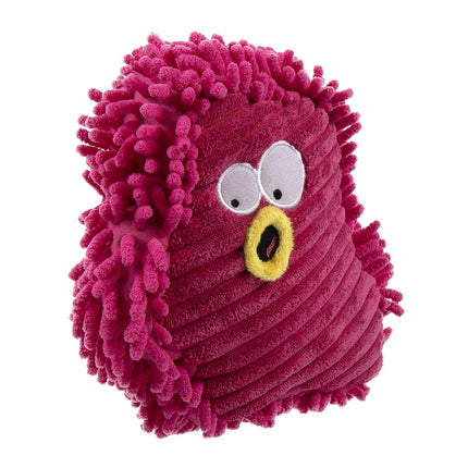 goDog PlayClean Germs Squeaky Plush Dog Toy with Odor-Eliminating Essential Oils, Chew Guard Technology - Pink, Large
