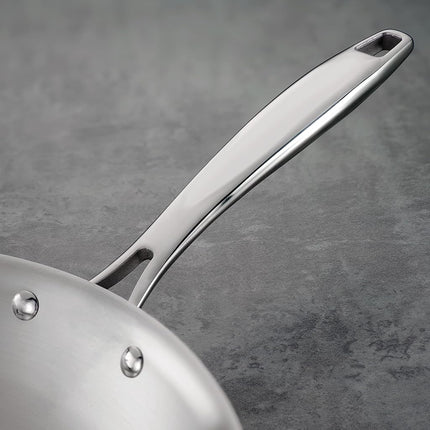 Tramontina 80116/007DS Gourmet 18/10 Stainless Steel Induction-Ready Tri-Ply Clad Fry Pan, 12-Inch, Stainless by Tramontina