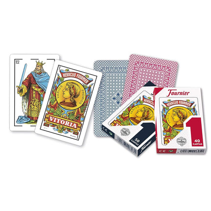 FOURNIER-no1 40 Spanish Card Deck, Blue/Red, (20984)