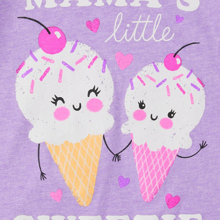 The Children's Place Baby Toddler Girl Short Sleeve Graphic T-Shirt 3-Pack, Auntie/Mommy/Mamas/Daddys, 18-24 Months