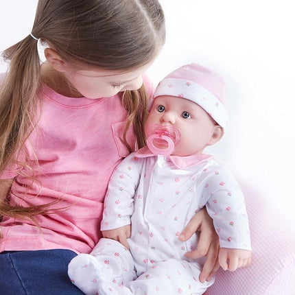 jc toys - 51 cm La Baby Doll Has Soft and Washable Body, Magic Bottle and Pacifier, Pink, Designed in Spain, +2 years old
