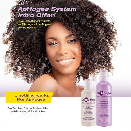 Aphogee Serious Hair Care Double Bundle (Balancing Moisturizer and Twostep Protein Treatment).
