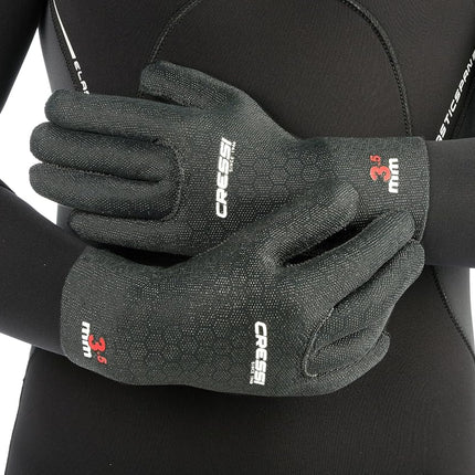 Cressi High Stretch Neoprene Diving Gloves - Black, Medium/3.5 mm