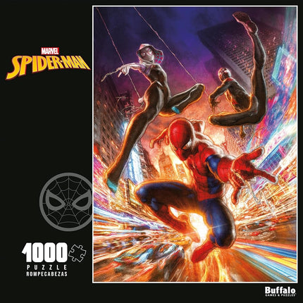 Buffalo Games Marvel Spider-Man Webslinging Into The Night 1000 Piece Jigsaw Puzzle for Adults – Action-Packed Marvel Jigsaw Puzzle Made in The USA