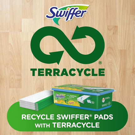 Paños de mopa húmedos Swiffer Sweeper, limpiador de suelos multisuperficie con aroma original Gain, 24 unidades