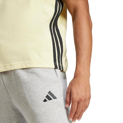 adidas Men's Essentials FeelCozy Fleece Pants, Medium Grey Heather/Black, X-Small
