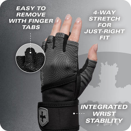 Harbinger Pro Wristwrap Gloves 3.0 - Enhanced Grip, Superior Wrist Support, Breathable Stretch Lycra, Durable Leather Palm, Women's