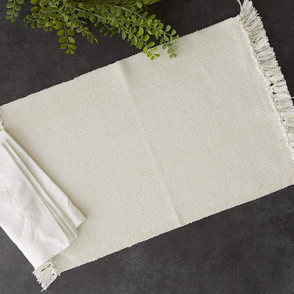 DII Tabletop Collection, Cotton, Off- White, Placemat Set, 13x19