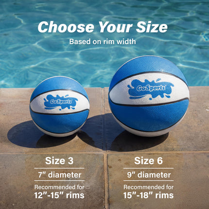 GoSports Swimming Pool Basketballs 6.5 inch, 3 Pack - Great for Floating Water Basketball Hoops