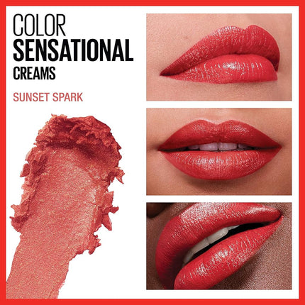 MAYBELLINE - Color Sensational The Creams Cream Finish Lipstick Sunset Spark 366-0.15 oz (4.2 g)