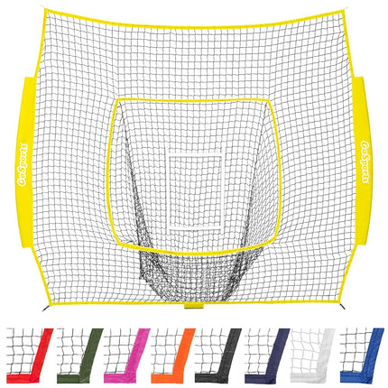 GoSports Team Tone Replacement 7 ft x 7 ft Baseball/Softball Net - Compatible with GoSports Brand 7 ft x 7 ft Baseball Net - Frame Not Included - Yellow