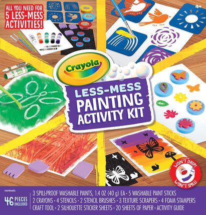 CRAYOLA Less Mess Painting Activity Kit, Washable 