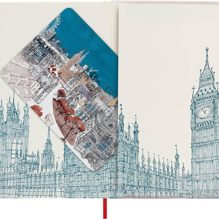 Moleskine I Am London Ruled Notebook, Hard Cover and Elastic Closure, London Theme, Large, 13 x 21 cm