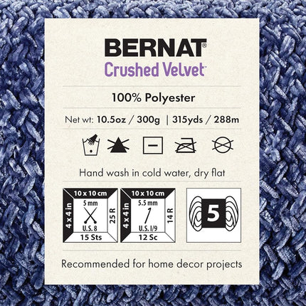 Bernat Crushed Velvet Potent Purple Yarn - 2 Pack of 300g/10.5oz - Polyester - 5 Bulky - 315 Yards - Knitting/Crochet