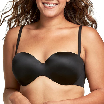 Maidenform Women's Smooth Luxe Strapless Extra Coverage Bra, Black, 36B