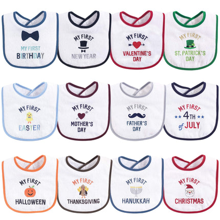 Hudson Baby Unisex Baby Cotton Terry Drooler Bibs 