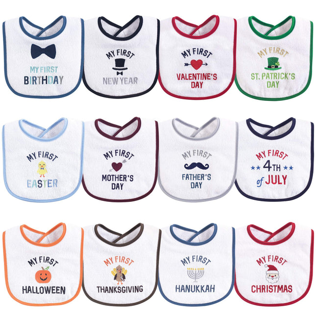 Hudson Baby Unisex Baby Cotton Terry Drooler Bibs 