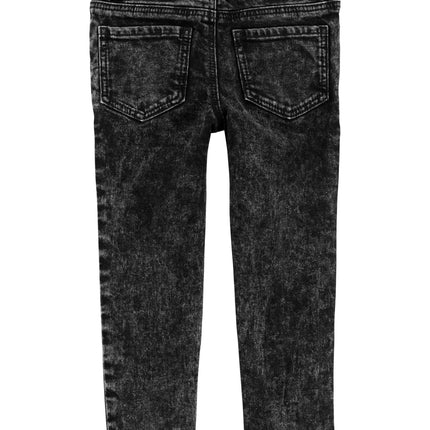 OshKosh B'Gosh Girls' Wi23 Tg Skinny Denim Black Acid Wash, Black Acid Wash, 3T