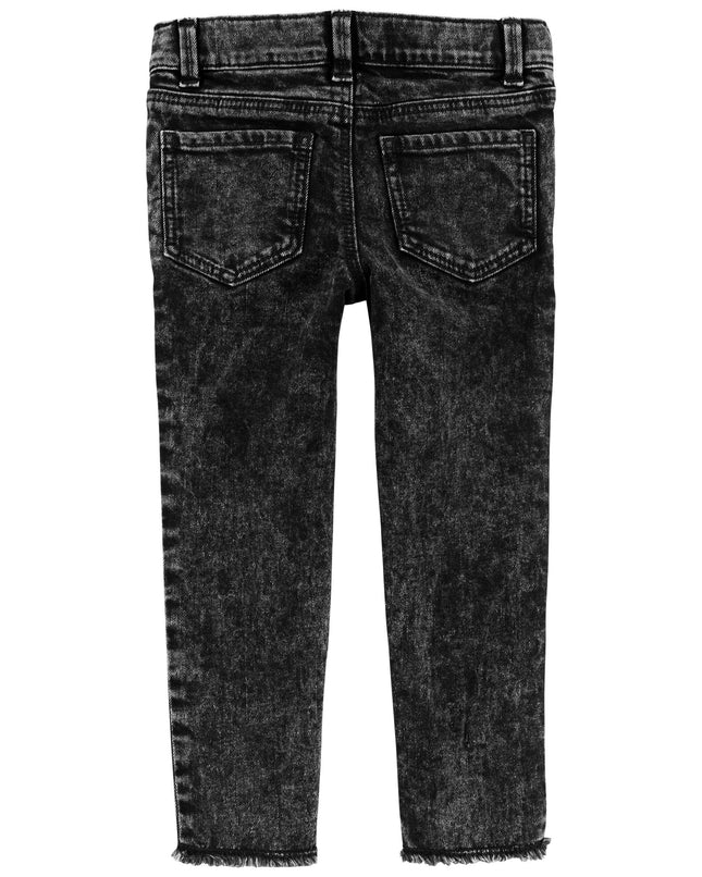 OshKosh B'Gosh Girls' Wi23 Tg Skinny Denim Black Acid Wash, Black Acid Wash, 4T