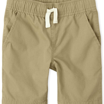 The Children's Place Boys' Cotton Pull on Shorts, Flax Single, 12