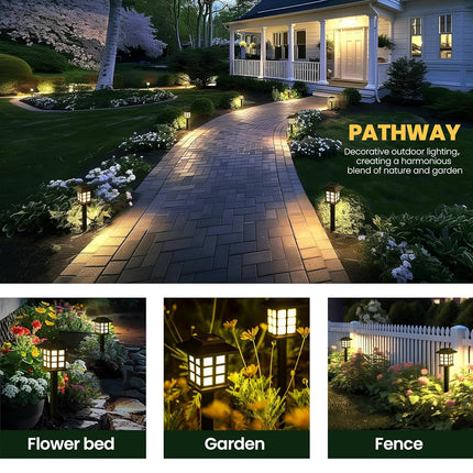 GIGALUMI Solar Lights Outdoor Garden, 12 Pack Solar Powered Garden Lights