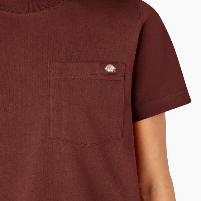 T-shirt à manches courtes et poche, poids lourd, femme, grande taille Dickies, Brique, 2TG