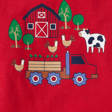 The Children's Place - Lot de 3 t-shirts à manches longues en tricot décontracté pour bébés garçons et tout-petits, motif pomme, taille 2T