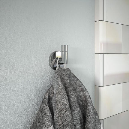 Design House 558288 Graz Robe Hook for Bathroom Bedroom Closet Kitchen or Office Polished Chrome