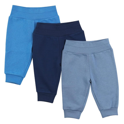 Hanes Lot de 3 pantalons polaires pour filles, jogging Flexy super doux extensible dans 4 directions pour bébés et tout-petits, bleu, 0-6 mois