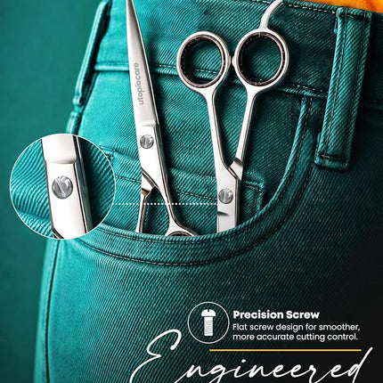 Utopia Care Hairdressing Scissors - 6.5" Sharp Stainless Steel Hair Cutting Scissors and Barber Salon Hair Scissors for Professional Hairdressers, Men, Women, Children and Adults (Silver)