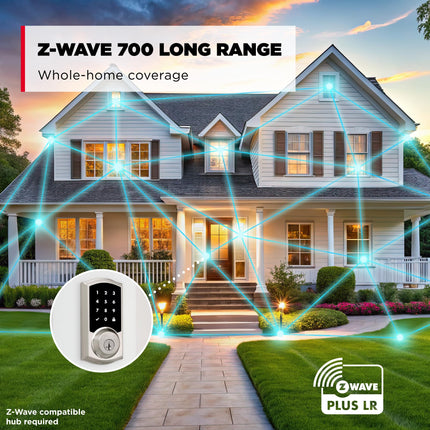 Kwikset 99180-007 HomeConnect 918 Traditional Satin Nickel Electronic Deadbolt