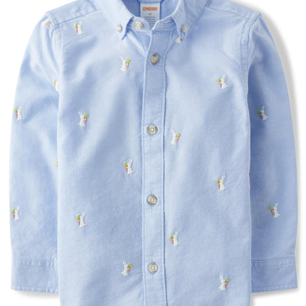 Gymboree Boys' and Toddler Long Sleeve Button Up S