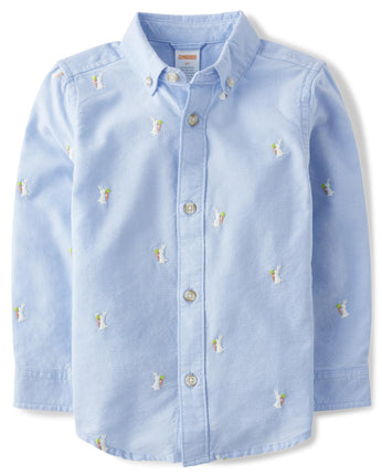 Gymboree Boys' and Toddler Long Sleeve Button Up S