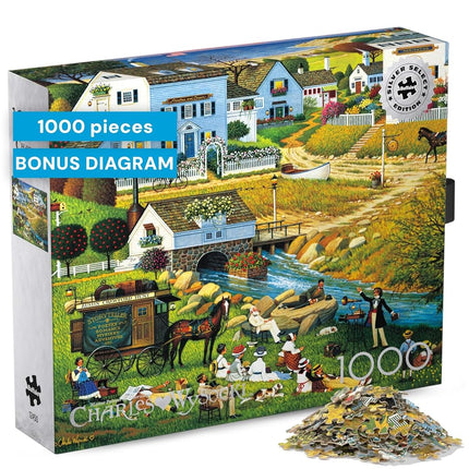 Buffalo Games - Silver Select - Charles Wysocki - Hound of The Baskervilles - 1000 Piece Jigsaw Puzzle for Adults Challenging Puzzle Perfect for Game Nights - 26.75 x 19.75