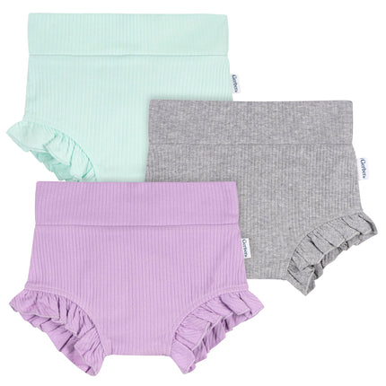 Gerber Baby Girls' 3-Pack Bubble Shorts, Pinks/Oat