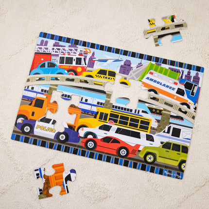 Melissa & Doug Rompecabezas de Piso Atasco de Tráfico 61cm X 91cm