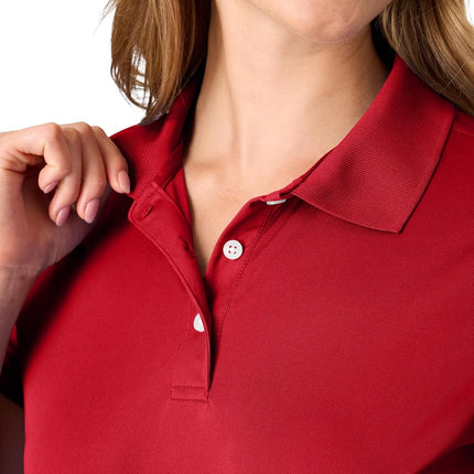Hanes Sport Women's Cool DRI Performance Polo,Deep Red,Small