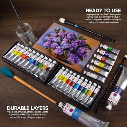 Daler Rowney Georgian 37ml Water Mixable Oil Selection Set 10 Colours