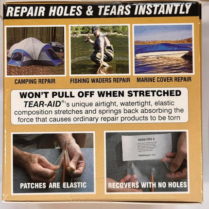 Tear-Aid Fabric Repair Kit, 3 in x 5 ft Roll, Type A, Single