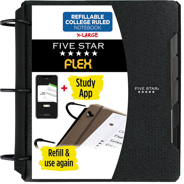 Five Star Flex Refillable Notebook + Study App, Co