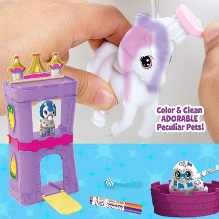 Crayola Scribble Scrubbie Peculiar Pets, Palace Playset with Unicorn and Yeti, Gift, Ages 3, 4, 5, 6