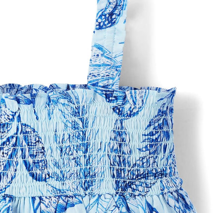 The Children's Place Robe sans manches décontractée bébé fille et nouveau-né, motif floral bleu, 0-3 mois