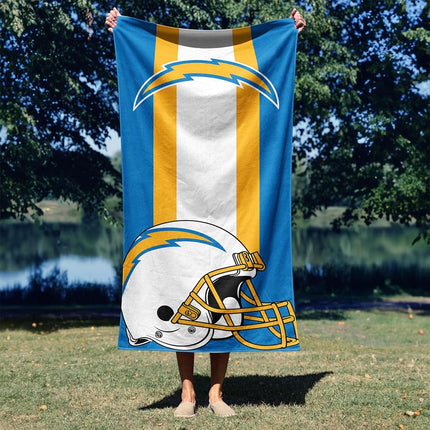 NORTHWEST NFL Los Angeles Chargers Unisex-Adult Beach Towel, 30" x 60", Zone Read