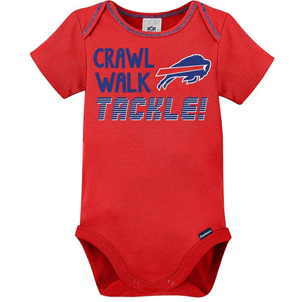 NFL Gerber Unisex Bebé Estándar Paquete de 3 Bodysuits de Manga Corta, Color del Equipo, 0-3 Meses