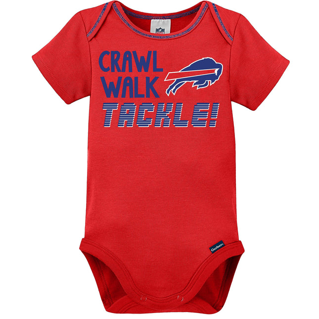 NFL Buffalo Bills Lot de 3 bodys à manches courtes, bleu/rouge/blanc Buffalo Bills, 18 mois (137453160BLL18M-402)