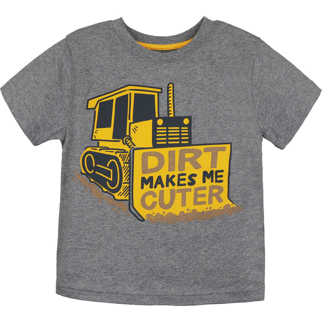 John Deere Boys' T-Shirt, Caution Gray, 4